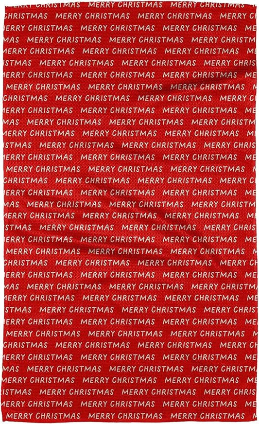 GEOMETRY Christmas Kitchen Towels Quick Dry Microfiber Premium Towel Merry Xmas 1 Pack