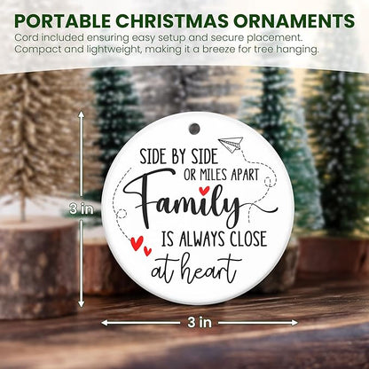 Christmas for Women Men - Ceramic Christmas Ornaments 2025 for Tree Decorations - Family Long Distance Gifts for Mom Dad, Gift for Sister Brother, Grandma Grandpa Gift Ideas