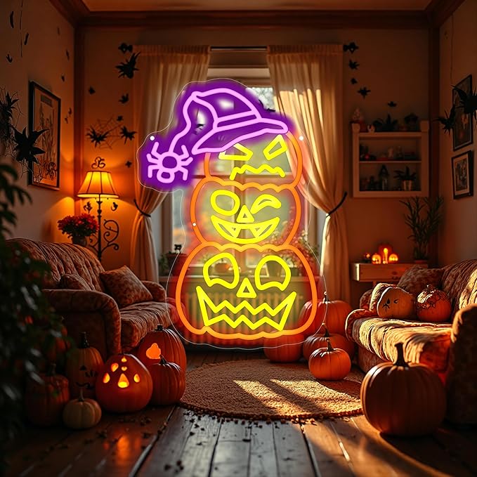 Pumpkin Patch Sign Pumpkin Halloween Patches Thanksgiving Decor Spider Sign Farmhouse Fall Decor For Front Porch for Table Home Kitchen Bedroom Living Room Bar Pub Club Party