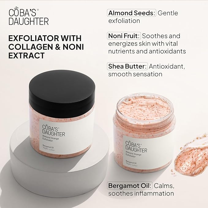 COBA’S DAUGHTER Christmas Gift for Women - 3-Piece Spa Gift Set with Honey Turmeric Scrub, Almond Orange Scrub & Aloe Vera Gel - Perfect Birthday Gift, Self-Care Spa Gift Box, Travel Size Beauty Set