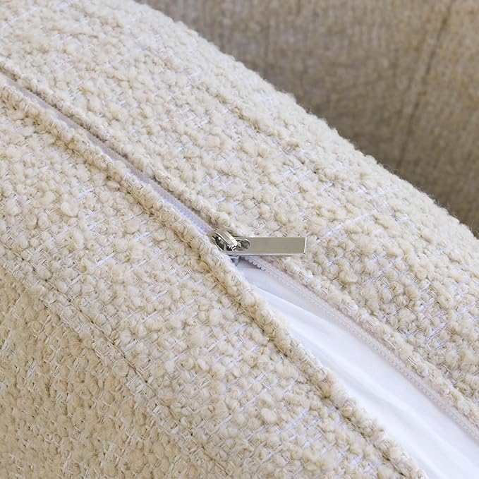 CHITA Swivel Barrel Chair, Modern Comfy FSC Certified Upholstered Accent Chair for Living Room, Fully Assembled, Oatmeal