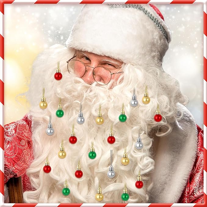 Jansun 60PCS Christmas Mini Balls Ornaments Miniature Xmas Tree Hanging Decorations Small Vintage Glitter Balls for Holiday Party Outdoor Indoor DIY Craft Decor Supplies (Matte Surface)