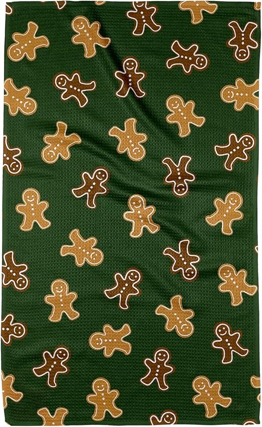 GEOMETRY Christmas Kitchen Towels Quick Dry Microfiber Premium Towel Ginger Joy 1 Pack