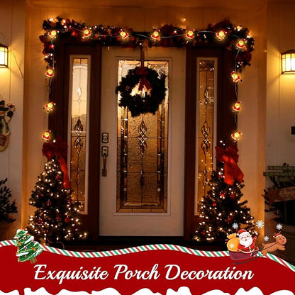 Christmas Decorations Indoor Lights, 10FT 30 LED Christmas Santa Claus Fairy String Lights Battery Operated for Xmas Tree Party Festive Holiday Christmas Gifts Cute Room Decor