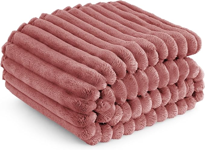 Bedsure GentleSoft Brick Dust Fleece Throw Blanket for  - Cozy Soft Blankets for Women, Cute Small Throws for Girls, 50x60 Inches