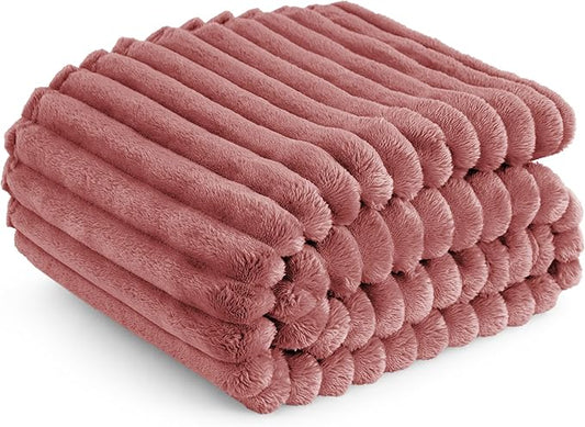 Bedsure GentleSoft Brick Dust Fleece Throw Blanket for  - Cozy Soft Blankets for Women, Cute Small Throws for Girls, 50x60 Inches