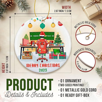 ZAGKOO Gamer Ornaments for Christmas Tree - Gaming Christmas Ornaments for Teen Boys, Gamers, Sons, Brothers - Video Gamer Gifts for Him, Holiday Present Ideas - Ceramic Xmas Ornament Decorations 2025