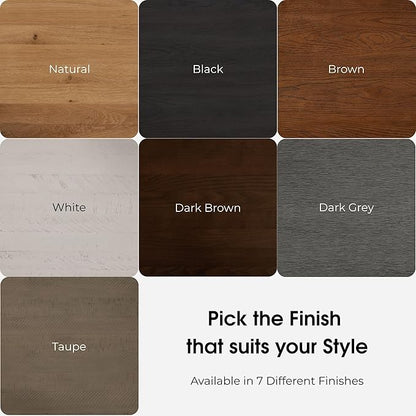 Transformer Expandable Dining Table for 2 to 12 with Coffee Table Panel Storage – Solid Wood Space-Saving Adjustable Dining Furniture (Dark Grey, Table + Coffee Table)