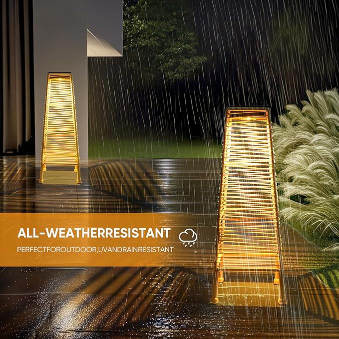 Outdoor Solar Floor Lamp, Upgraded Patio Lights, Brighter Outdoor Lamps for Patio, Auto On/Off Patio Lamps Outdoor for Yard Garden Patio Lawn Decor