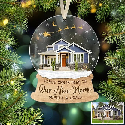 Personalized New Home Christmas Ornament, Custom New House Ornament, Housewarming Gifts, Custom Couple Hanging Gifts, First Christmas Keepsake 2025