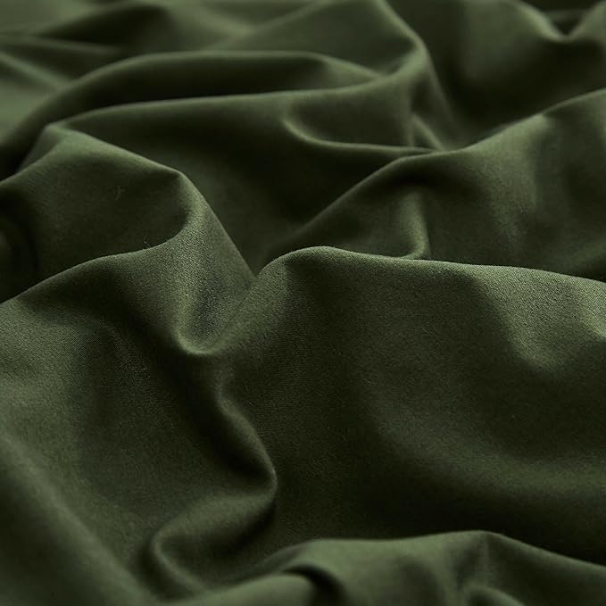 Pureant Army Green Comforter Set King Size Solid Olive Bedding Comforter Dark Green King Comforter for Women Men Hunter Comforter Soft Minimalist Military Green Bedding Breathable