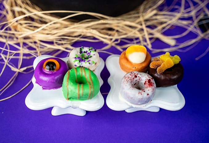 Send A Cake Enchanted Spell Book Gift Box with Flying Bat Surprise – 6 Mini Donuts – Halloween Treats for Kids & Adults, Unique Birthday Gift, Fun Delivery for All Ages