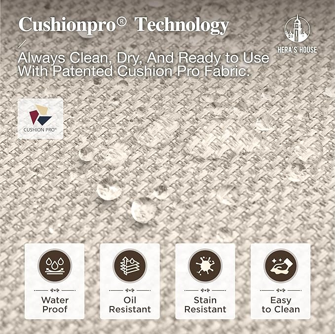 HERA'S HOUSE 9 Pieces Patio Table and Chairs Set, Outdoor Dining Set for 8, 8 x Cushioned Swivel Chairs and 1 x Extendable Dining Table, Patio Dining Set for Lawn Garden Backyard