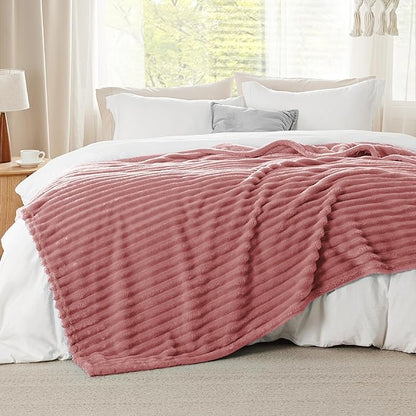 Bedsure GentleSoft Dusty Pink California King Size Blanket for Bed - Cozy Soft Blankets for Women, Cute Small Fleece Throws for Girls, Birthday Gifts for Women, 102x96 Inches