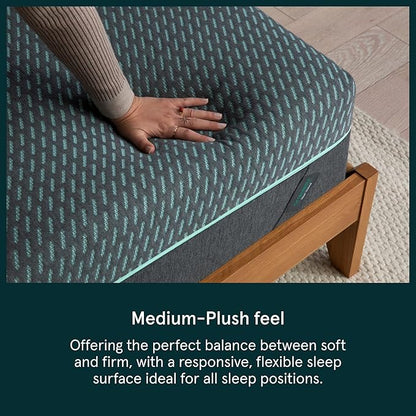 Tuft & Needle Mint Hybrid Medium Plush Queen Mattress, Cooling Diamond Infused Memory Foam, Individually-Wrapped Coils, 100 Night Trial, Fiberglass-Free, CertiPUR-US, 10-Year Limited Warranty
