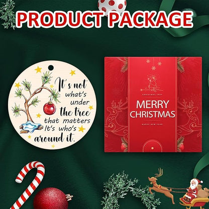 Christmas Tree Ornaments, Funny Christmas Ornaments 2025, Ceramic Christmas Tree Ornaments for Family Friends, Cute Holiday Hanging Decor, Sentimental Xmas Gift Keepsake