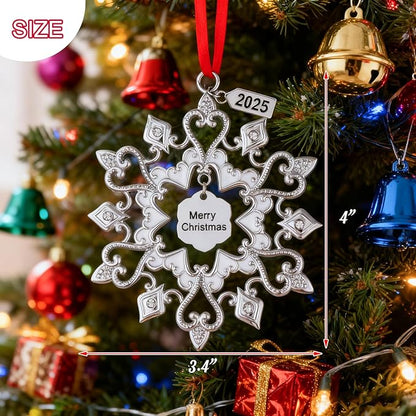 Christmas Tree Ornaments Snowflake Dated 2025, Metal Christmas Ornaments, Christmas Tree Decorations, Hanging Decoration, Angel Reindeer
