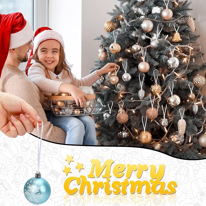 JUNEBRUSHS 300Pcs Christmas Ornament Ribbon Hangers, Hand Tied Ornaments String Ties Ornament Loops Thin Ribbon for Christmas Tree Hanging Decoration White