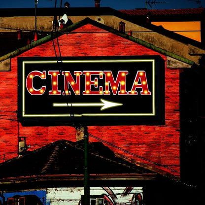 Cinema Light up Letters Sign Party Decorations Battery Powered Marquee Lighted Sign LED Alphabet Letter Lights for Night Party Tabletop Decor Supplies