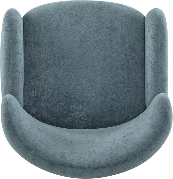 Christopher Knight Home Dolly Mid-Century Modern Velvet Upholstered Wingback Club Chair, Living Room Lounge Chair for Relaxation, Reading Armchair, Solid Wood Living Room Accent Chair, Aqua Blue+Brown