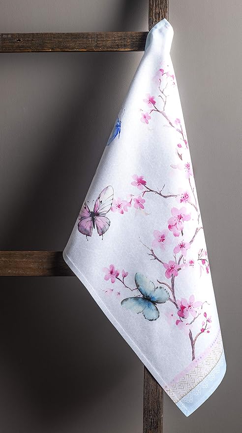 Maison d'Hermine Dish Towels 100% Cotton Absorbent Blossoms in Spring Set of 3 Spring Summer