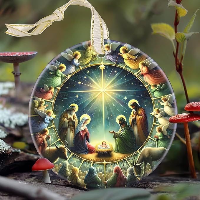 Nativity Christian Gift Ornament - Religious Christmas Tree Decor