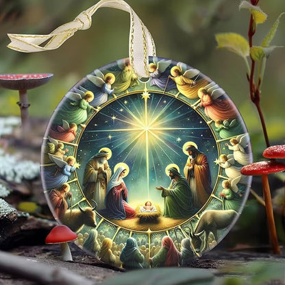 Nativity Christian Gift Ornament - Religious Christmas Tree Decor