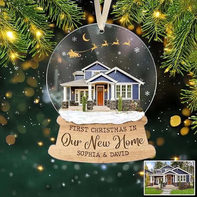 Personalized New Home Christmas Ornament, Custom New House Ornament, Housewarming Gifts, Custom Couple Hanging Gifts, First Christmas Keepsake 2025