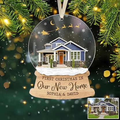 Personalized New Home Christmas Ornament, Custom New House Ornament, Housewarming Gifts, Custom Couple Hanging Gifts, First Christmas Keepsake 2025