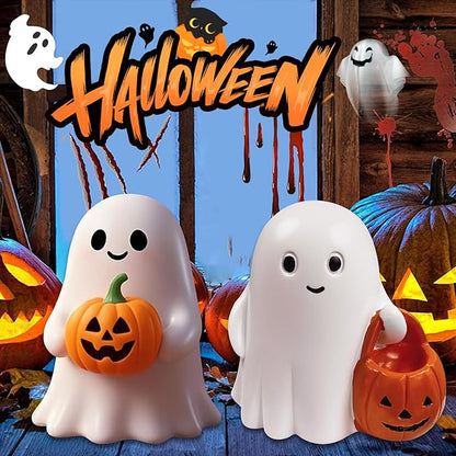 Halloween Ghost with Figurine - Cute Rock Ghost for Gift Props Funny Ghost Statue,Tabletop Home Decor Ghosts Halloween Decorations Indoor
