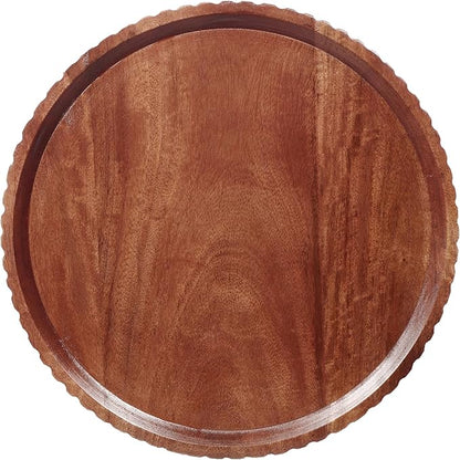 Christopher Knight Home Darvi Wooden Small End Table, Indoor Round Side Table with Drum Base, Mid Century Modern Coffee Table Round for Living Room, Modern Accent Table, Honey
