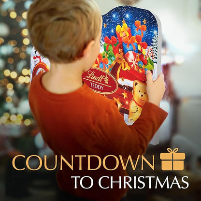 Lindt TEDDY Sleigh Assorted Chocolate Advent Calendar, Box of Assorted Chocolates, 9.3 oz. Box