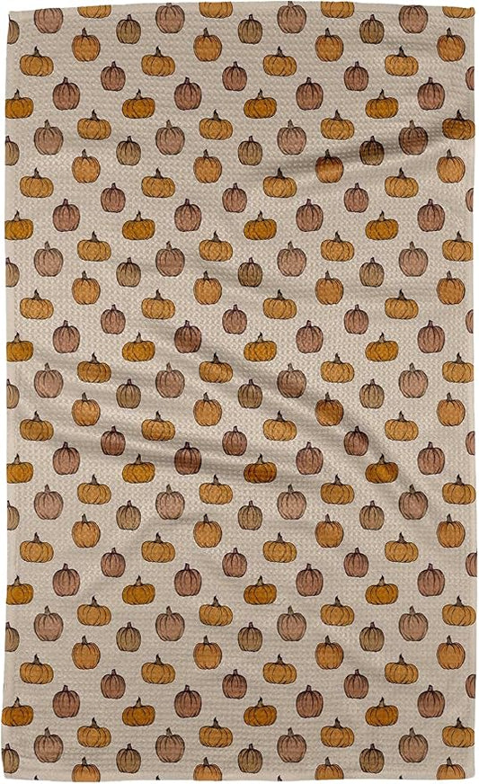 GEOMETRY Fall Kitchen Towels Quick Dry Microfiber Dish Towels Premium Pumpkin Patch 18x30