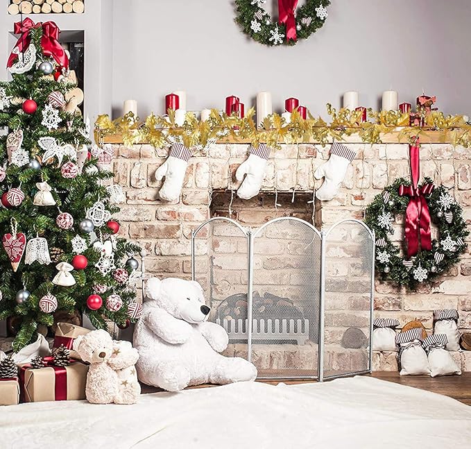 DearHouse 6FT Gold Berry Christmas Garland, Flexible Artificial Berry Garland for Indoor Outdoor Home Fireplace Decoration for Winter Christmas Holiday New Year Decor