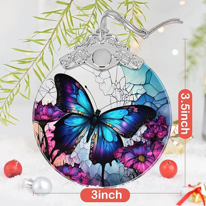 Stained Glass Butterfly Ornament - Christmas Tree Decor