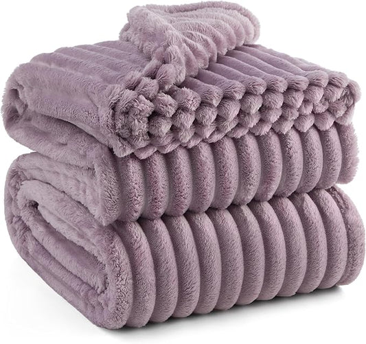 Bedsure GentleSoft Light Purple California King Size Blanket for - Cozy Soft Blankets for Women, Cute Small Fleece Throws for Girls, Birthday Gifts for Women, 102x96 Inches