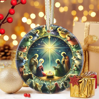 Nativity Christian Gift Ornament - Religious Christmas Tree Decor