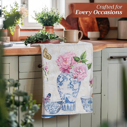 Maison d'Hermine Dish Towels 100% Cotton Absorbent Canton Set of 3