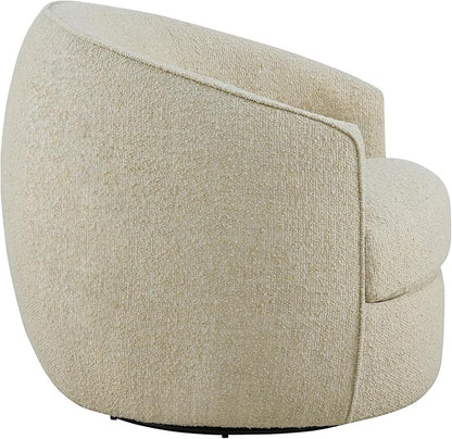 CHITA Swivel Barrel Chair, Modern Comfy FSC Certified Upholstered Accent Chair for Living Room, Fully Assembled, Oatmeal