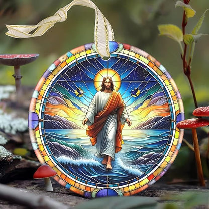 Jesus Christmas Ornament, Religious Tree Decoration, Christian Gift Idea, God-themed Holiday Decor