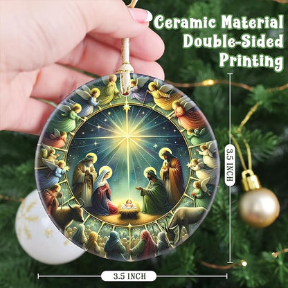 Nativity Christian Gift Ornament - Religious Christmas Tree Decor