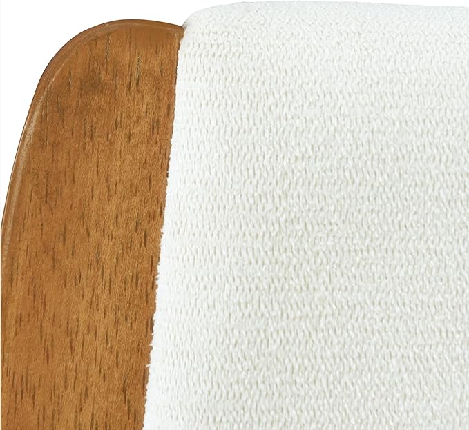 DG Casa Vandermark Solid Wood Easy Install Twin Bed Frame with Unique Headboard and Wooden Slat Support Included No Box Spring Required - Beige Walnut