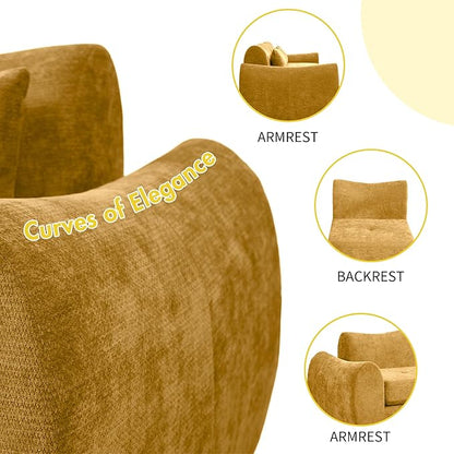 101.6" Modular Sectional Cloud Sofa,Floor Boneless Couch, 4-in-1 Folding Convertible Sofa Bed, Modular Cushion Couch,Suitable for Living Room,Bedroom and Recreation Room(Yellow)