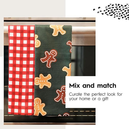 GEOMETRY Christmas Kitchen Towel Quick Dry Microfiber Dish Towel Holiday Tabletop Decor