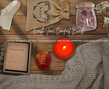Get Well Soon Gift Baskets for Women - Earth Tone Self Care Package - After Surgery, Sympathy Gifts for Loss of Loved One, Thinking of You/Mothers Day/Grief/Bereavement/Miscarriage Gifts for Women
