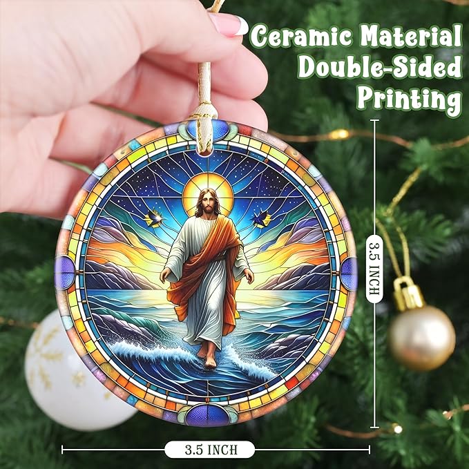 Jesus Christmas Ornament, Religious Tree Decoration, Christian Gift Idea, God-themed Holiday Decor