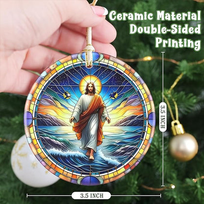 Jesus Christmas Ornament, Religious Tree Decoration, Christian Gift Idea, God-themed Holiday Decor