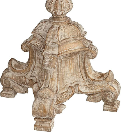 Barnes and Ivy Duval French Vintage Traditional Standing Floor Lamp 63.5" Tall Distressed Crystal Glass Beading Cream Bell Shade Decor for Living Room Reading House Bedroom Home
