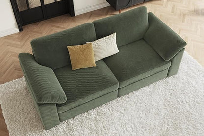 EASE MOOSE Modern Loveseat Sofa for Living Room, Comfty 2 Seat Solid Wood Frame Sofa, FSC Certified Modern Deep Seat Couch, Removable Cover