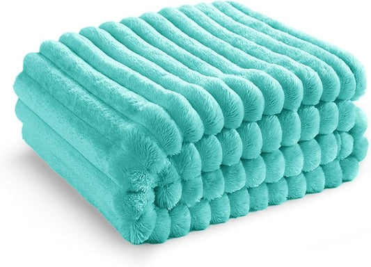 Bedsure GentleSoft Blue Twin XL Blanket for Bed - Cozy Soft Blankets for Women, Cute Small Fleece Throws for Girls, Birthday Gifts for Women Decor Gifts for Mom, Blue Fog, 66x90 Inches